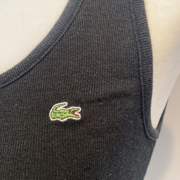 Lacoste Black Tank Top Size 40 - Picture 2 of 4